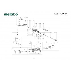 Metabo Spare Parts for Cordless Mitre Saw KGS 18 LTX 216