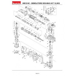 Makita Spare Parts for Demolition Hammer HM1214C
