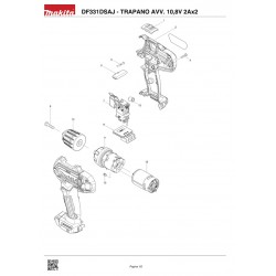 Makita Spare Parts for Cordless Drill BHP453RHE