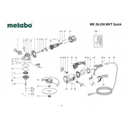 Metabo Spare Parts for Angle Grinder WE 26-230 MVT Quick