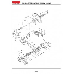 Makita Spare Parts for Abrasive Cut Off Saw 2414B