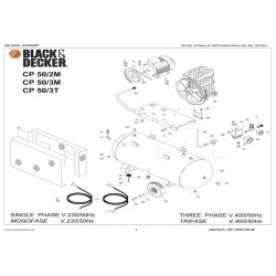 Black & Decker Spare Parts for Air Compressor CP 50 2M 3M 3T