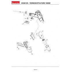 Makita Spare Parts for Heat Gun HG5012K