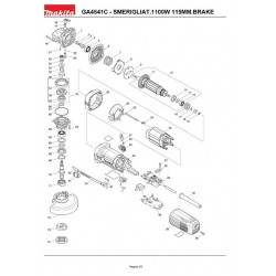 Ricambi Makita per Smerigliatrice Angolare GA4541C