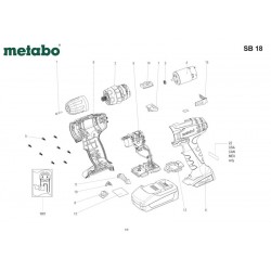 Metabo Spare Parts for Cordless Drill SB 18