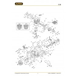Alpina Spare Parts for Chain Saw C 50