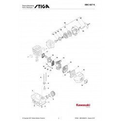 Stiga Spare Parts for Brushcutter SBC 627 K