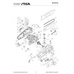 Stiga Spare Parts for Electric Chain Saw SE 2216 Q