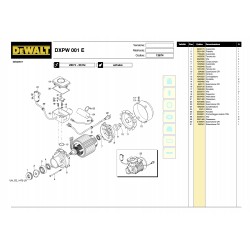 DeWalt Spare Parts for Pressure Washer DXPW 001 E