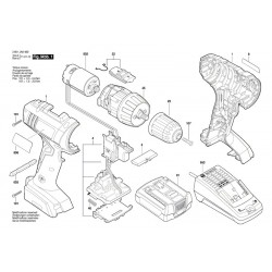 Bosch Spare Parts for Cordless Drill Driver GSR 1440-LI