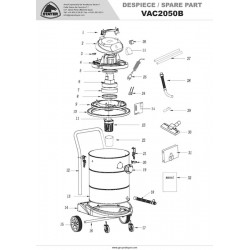 Stayer Spare Parts for Vacuum Cleaner VAC2050B