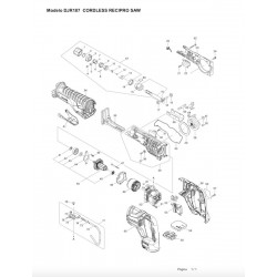 Makita Spare Parts for Cordless Reciprocating Saw DJR187RTE