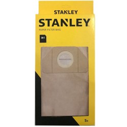 MisterVac 5 Sacchetti Aspirapolvere Compatibili Con Stanley SXVC50XTDE, Tessuto Non Tessuto 5 Strati, Per Polvere E Trucioli