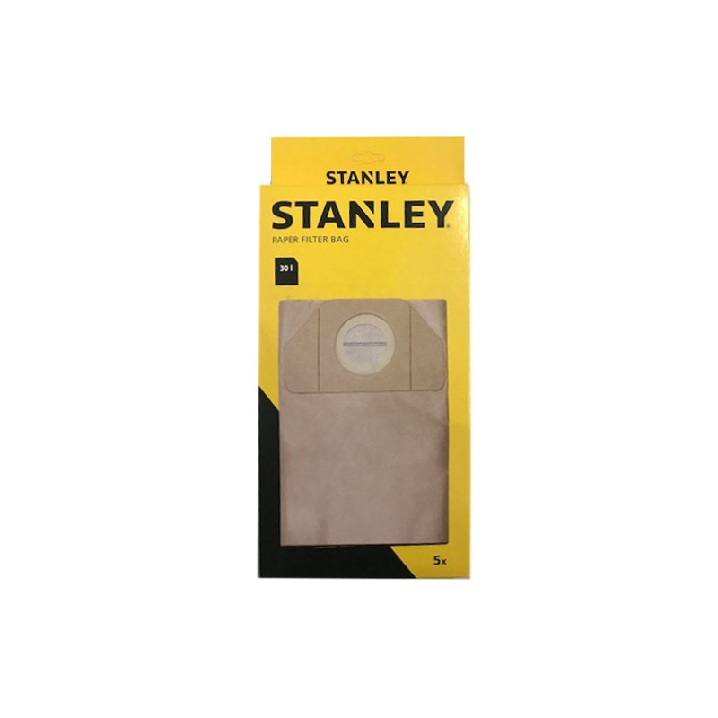 5 Sacchetti Per Aspirapolvere Kallefornia K186 - Compatibili Con Stanley SXVC25PTDE - Carta Ecologica, Capacità 12 Litri, Classe L