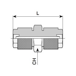 Giunzione per Tubo Rilsan ø mm 6x4