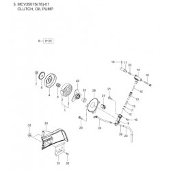 Maruyama Parts for Chainsaw MCV3501S(16)-01