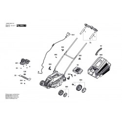 Bosch Spare Parts for Lawnmower ARM 37/3 600 HA6 201