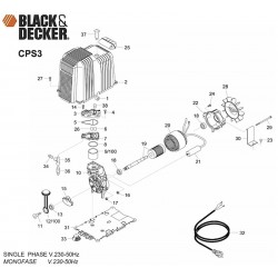 Black & Decker Spare Parts for Air Compressor CPS 3