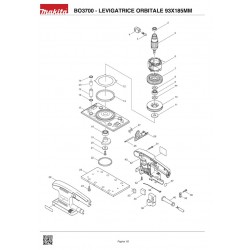 Makita Spare Parts for Orbital Sander BO3700