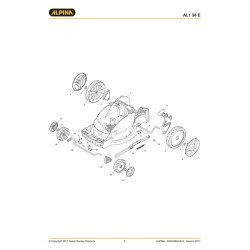 Alpina Spare Parts for Electric Lawn Mower AL1 34 E