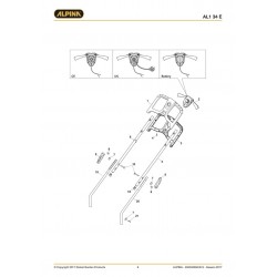 Alpina Spare Parts for Electric Lawn Mower AL1 34 E