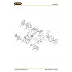Alpina Spare Parts for Electric Lawn Mower AL1 38 E