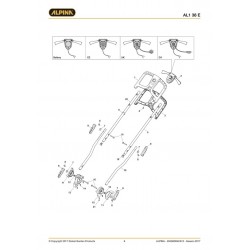 Ricambi Alpina per Rasaerba Elettrico AL1 38 E