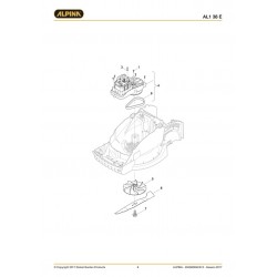 Ricambi Alpina per Rasaerba Elettrico AL1 38 E