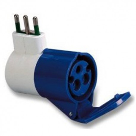 Adattatore Industriale Spina 90° 2p+T ip 20 Mistral 31060