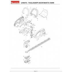 Makita Spare Parts for Electric Hedge Trimmer UH6570