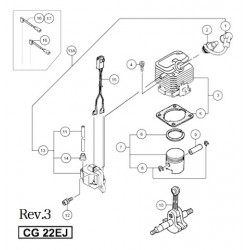 Hitachi Spare Parts for Engine Brush Cutter CG22EJ