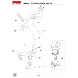 Makita Spare Parts for Electric Brushcutter UM4030