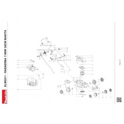 Makita Spare Parts for Lawn Mower ELM3311