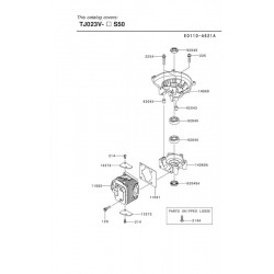 Kawasaki Spare Parts for Hedgetrimmer TJ023V - 62190