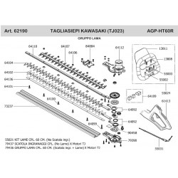 Kawasaki Spare Parts for Hedgetrimmer TJ023V - 62190