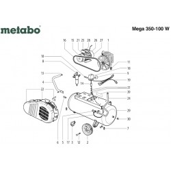 Metabo Spare Parts for Air Compressor Mega 350-100 W