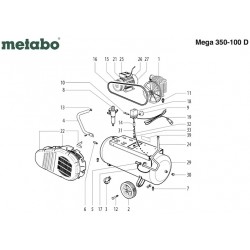 Ricambi Metabo per Compressore Mega 350-100 D