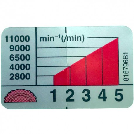 Etichetta di Indicazione per Smerigliatrice Angolare Makita 9565CVR