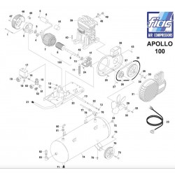 FIAC Spare Parts for Piston Air Compressor Apollo 100