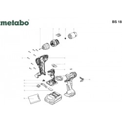 Metabo Spare Parts for Cordless Drill Driver BS 18