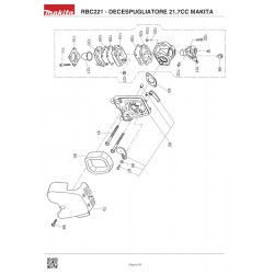 Makita Spare Parts for Engine Brushcutter RBC221 - Version 2