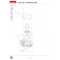Ricambi Makita per Aspirapolvere VC2211MX1