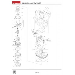 Makita Spare Parts for Vacuum Cleaner VC3210L