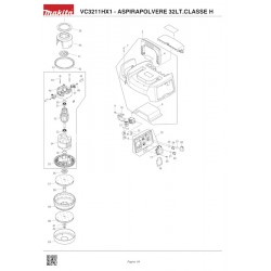 Ricambi Makita per Aspirapolvere VC3211HX1