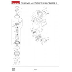 Ricambi Makita per Aspirapolvere Classe M VC3211MX1