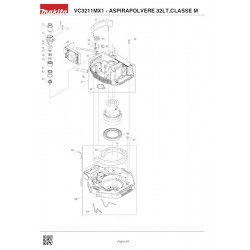 Ricambi Makita per Aspirapolvere Classe M VC3211MX1