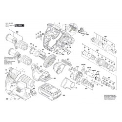 Bosch Spare Parts for Cordless Rotary Hammer GBH 36 VF-LI/3611J03R00