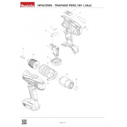 Makita Parts for Cordless Percussion Driver Drill HP457DWE