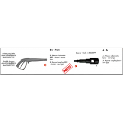 Adapter 6.003.0077 for High Pressure Guns Annovi Reverberi - B&D - Drawing
