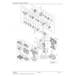Hitachi Spare Parts for Cordless Driver Drill DS18DJL